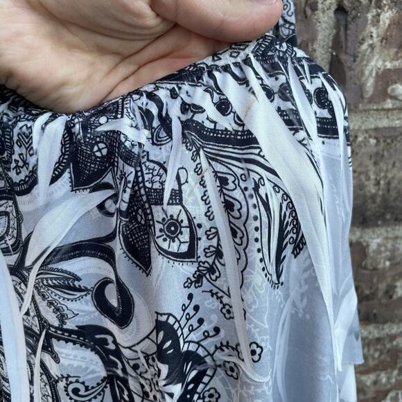 Vintage Y2K Wetseal Chiffon Tiered Paisley Spaghetti Strap‎ Cami Blouse Flowy - Picture 6 of 10